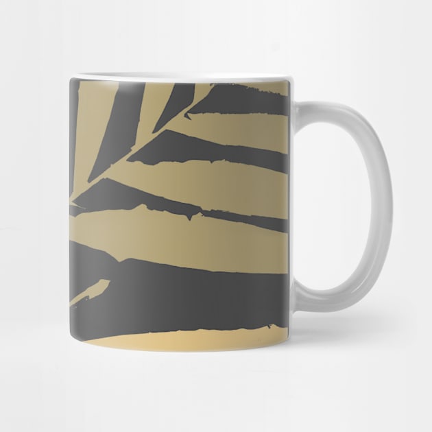 Geometric palm leaves gold on black , leaves, tropical , fall,  TeePublic by PrintedDreams